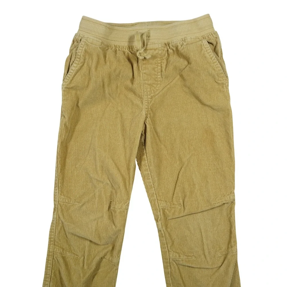 Tea Collection Kids Size 7 Tan Mustard Corduroy Elastic Waist Drawstring Pants
